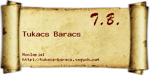 Tukacs Baracs névjegykártya